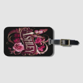 Ashley's Floral Heart Bagagelabel (Voorkant (horizontaal))