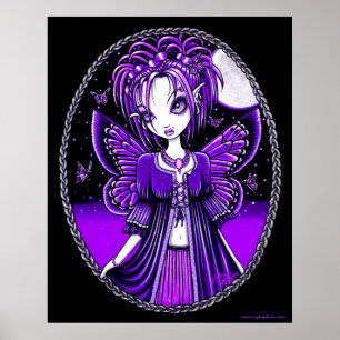 Ashly Paars Butterfly Moon Fairy Poster