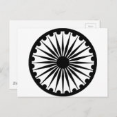 Ashoka Chakra Briefkaart (Voorkant / Achterkant)