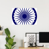 Ashoka Chakra, Indiase vlag Poster (Thuiskantoor)