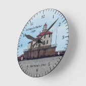 Ashtabula Harbour Light-klok Ronde Klok (Hoek)