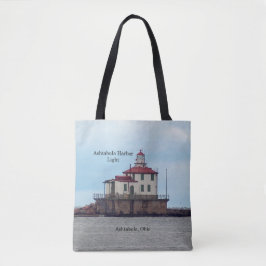 Ashtabula Harbour Light over de hele canvas tas