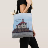 Ashtabula Harbour Light over de hele canvas tas (Dichtbij)