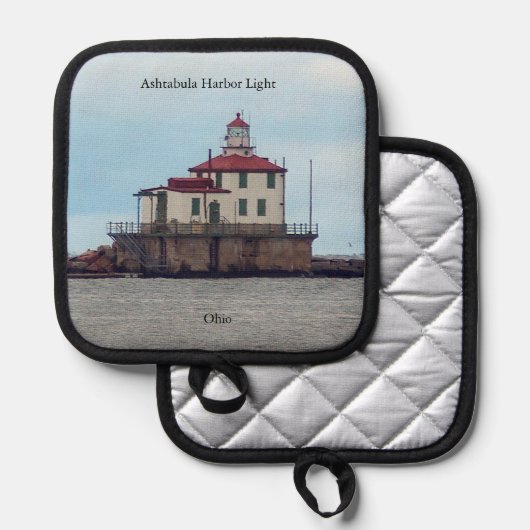 Ashtabula Harbour Light pothouder Pannenlap (Voorkant / Achterkant)