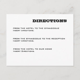 Ashton Bar Mitzvah Direction Card Informatiekaartje