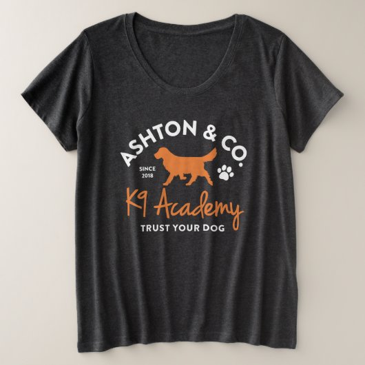 Ashton & Co. K9 Academy 2c. Logo Femme Foncé (Design devant)