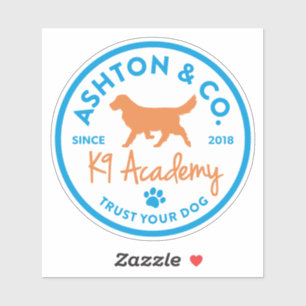 Ashton & Co. K9 Academy 2c Logo Light Sticker