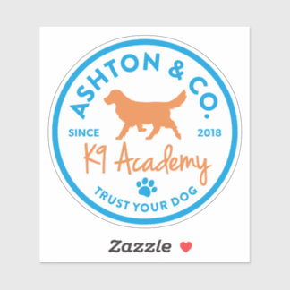 Ashton & Co. K9 Academy 2c Logo Light Sticker