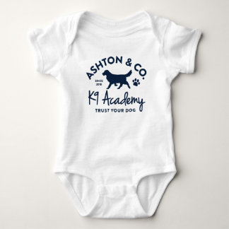 Ashton & Co. K9 Academy Logo Romper