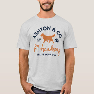 Ashton & Co. K9 Academy Tweekleurig Logo T-shirt