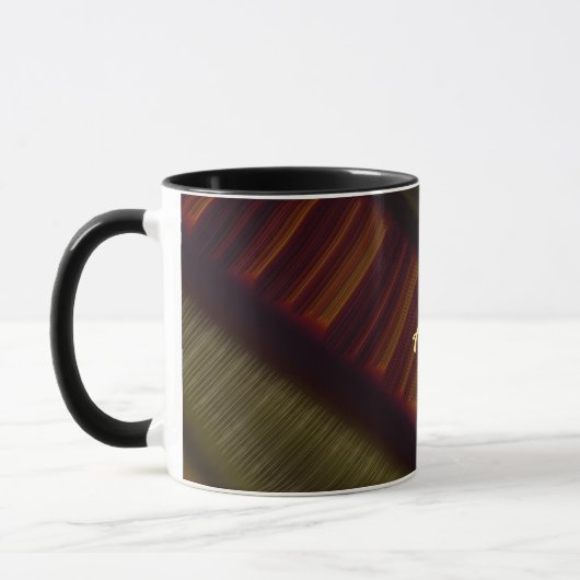 ASHTON ~ GLOSSY 3D brillant noir Brown vert ~ Mug (Gauche)