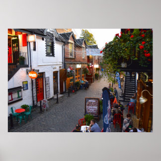 Ashton Lane, Glasgow, Schotland. Poster