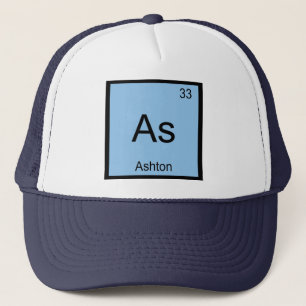 Ashton Name Chemistry Element Periodic Table Trucker Pet