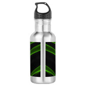 ASHTON Noir et Fluoro Bouteille d'eau verte (Dos)