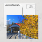 Ashuelot bedekte brug forsythia briefkaart (Voorkant / Achterkant)