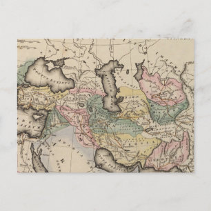 Asia Atlas Map Briefkaart