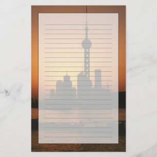 ASIA, China, Uitzicht Shanghai van Oriental Pearl  Briefpapier