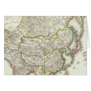 Asia Engraved Map
