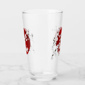 Asia Floral White Cherry Blossom Red Glas (Rechts)