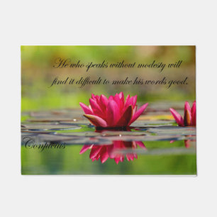 Asia Lotus Flower met Confucius Quotes Deurmat