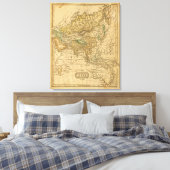 Asia Map by Worcester Canvas Afdruk (Insitu (Slaapkamer))