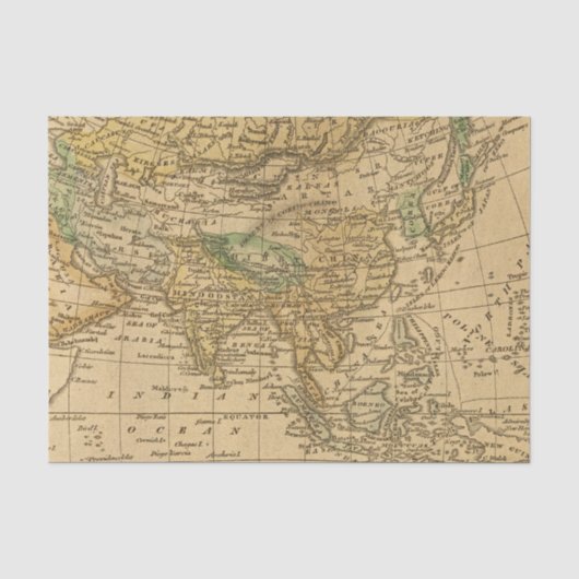 Asia Map door Worcester Tissuepapier (Voorkant)