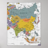 Asia Map Poster (Voorkant)