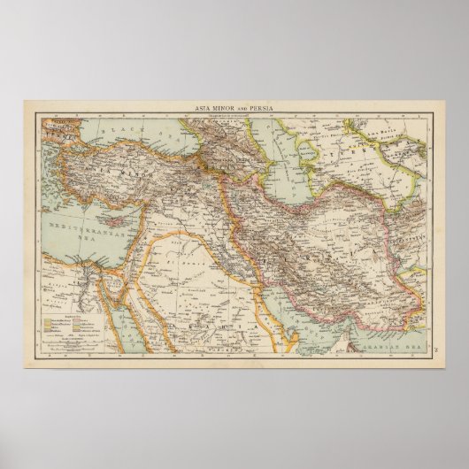 Asia Minor, Persia Poster (Voorkant)