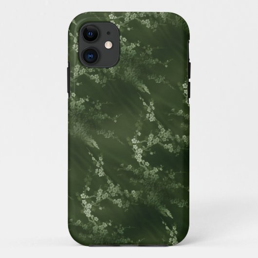 Asia Olive Green Silk iPhone 5 Hoesje (Achterkant)