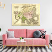 Asia Olney Map Canvas Afdruk (Insitu (Woonkamer))