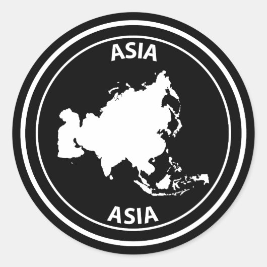 Asia Ronde Sticker (Voorkant)