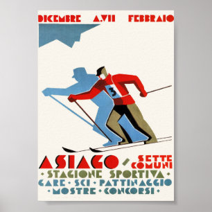 Asiago Italië skireisposter Poster