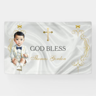 Asian Baby Boy Baptism Christening Gold Spandoek