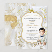 Asian Baby Boy Baptism Commune Christening Kaart (Voorkant / Achterkant)