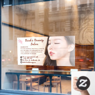 Asian Beauty Hair Salon Bedrijf aanpassen Raamsticker
