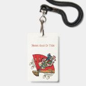 Asian Bird Deco Badge (Voorzijde met lanyard)
