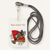 Asian Bird Deco Badge (Voorkant met draagriem)