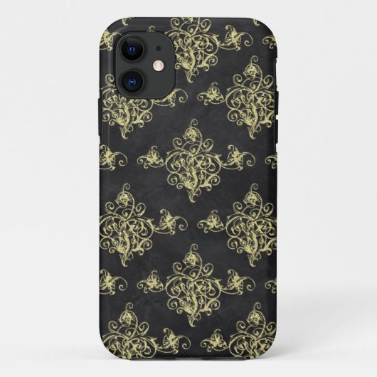 Asian Black and Gold Glitter Florish iPhone Case-Mate iPhone Case (Achterkant)