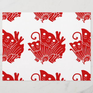 Asian Butterfly Japanse Kamon Design Flyer