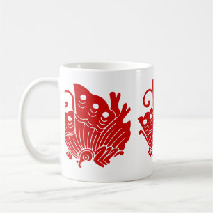 Asian Butterfly Japanse Kamon Design Koffiemok