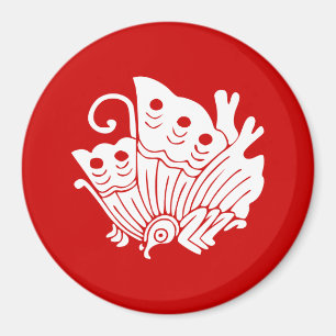 Asian Butterfly Japanse Kamon Design Magneet