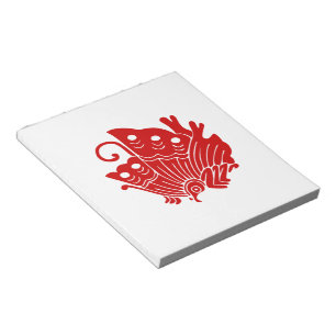 Asian Butterfly Japanse Kamon Design Notitieblok