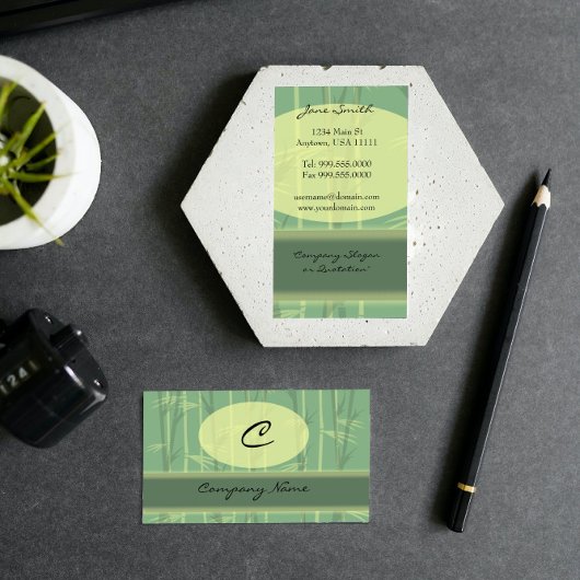 Asian Chic Monogram Visitekaartje