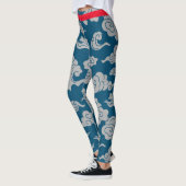 ASIAN CLOUD PATROON BLAUW LEGGINGS (Links)