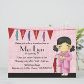 Asian Cutie - Invitation de fête d'anniversaire (Debout devant)