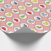 Asian Dice Game | Garnalen van vis/Blou Cua Cá CpP Cadeaupapier (Hoek)