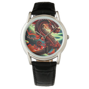 ASIAN DRAGON BOTTLE COOLER HORLOGE