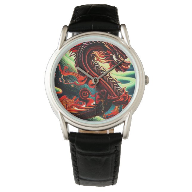 ASIAN DRAGON BOTTLE COOLER HORLOGE (Voorkant)
