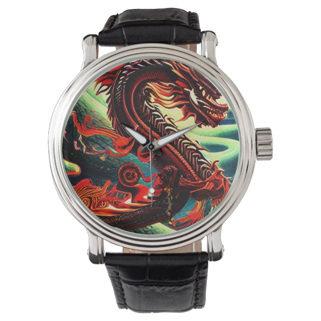 ASIAN DRAGON BOTTLE COOLER HORLOGE (Voorkant)