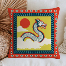 Asian Dragon Illustration Bold Maximalist Quirky